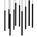 Lampa wisząca klasyczna czarna z 10 żarówkami G9