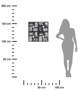 Ćwiartko-rama czarna, 16 zdjęć 10x15 cm
