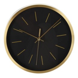 Elegancki zegar ścienny, czarny i złoty, 25 cm