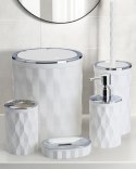 Zestaw łazienkowy Reina biały/chrom - Elegancki komplet 5 elementów