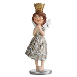Elegancki aniołek świąteczny z koroną - 11cm