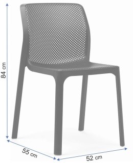 Krzesło plastikowe nowoczesne SIMON ART GREY