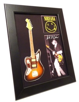 Mini gitara Kurt Cobain- Nirvana w ramce - FMG-001