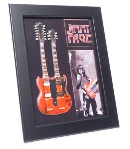 Mini gitara Jimmy Page double neck w ramce FMG-011