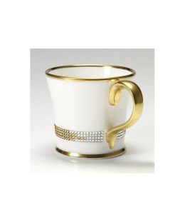 Elegancki kubek kawowy z kryształami Swarovskiego