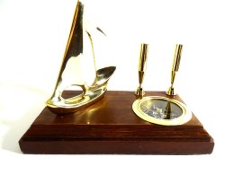 Elegancki zestaw na biurko - jacht i kompas - BCPH103