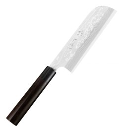 Hideo Kitaoka Shirogami Satin Damascus Nóż Kamagata Usuba 18cm