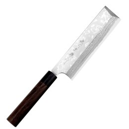 Hideo Kitaoka Shirogami Satin Damascus Nóż Usuba 18cm